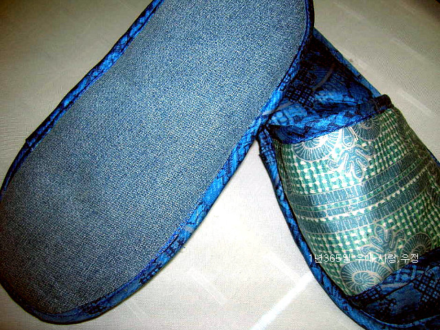 자투리천으로 만든 소품- 발매트와 슬리퍼