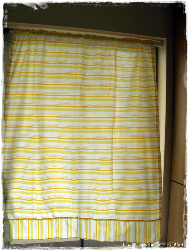 복도식 아파트 현관커튼 만들기