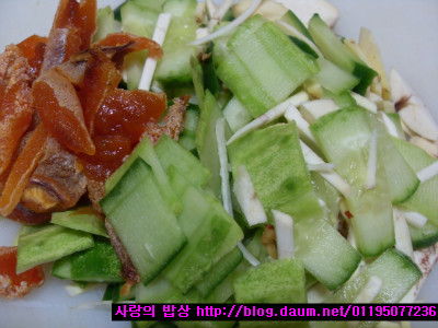 애벌레의 꿈을 닮은인삼채 오이말이