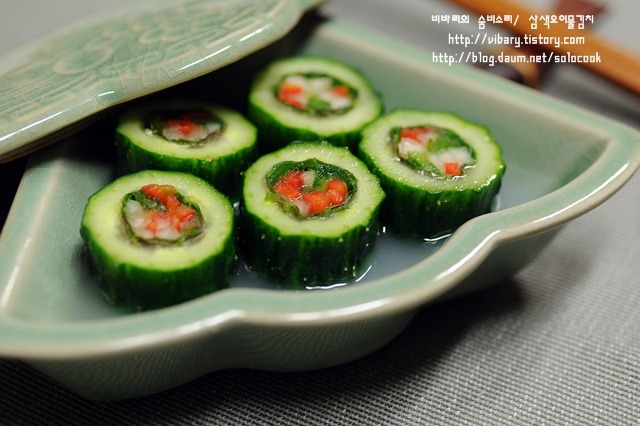 삼색오이물김치로 명절을 상큼하게 ~`