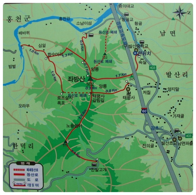 좌방산 정상 이미지