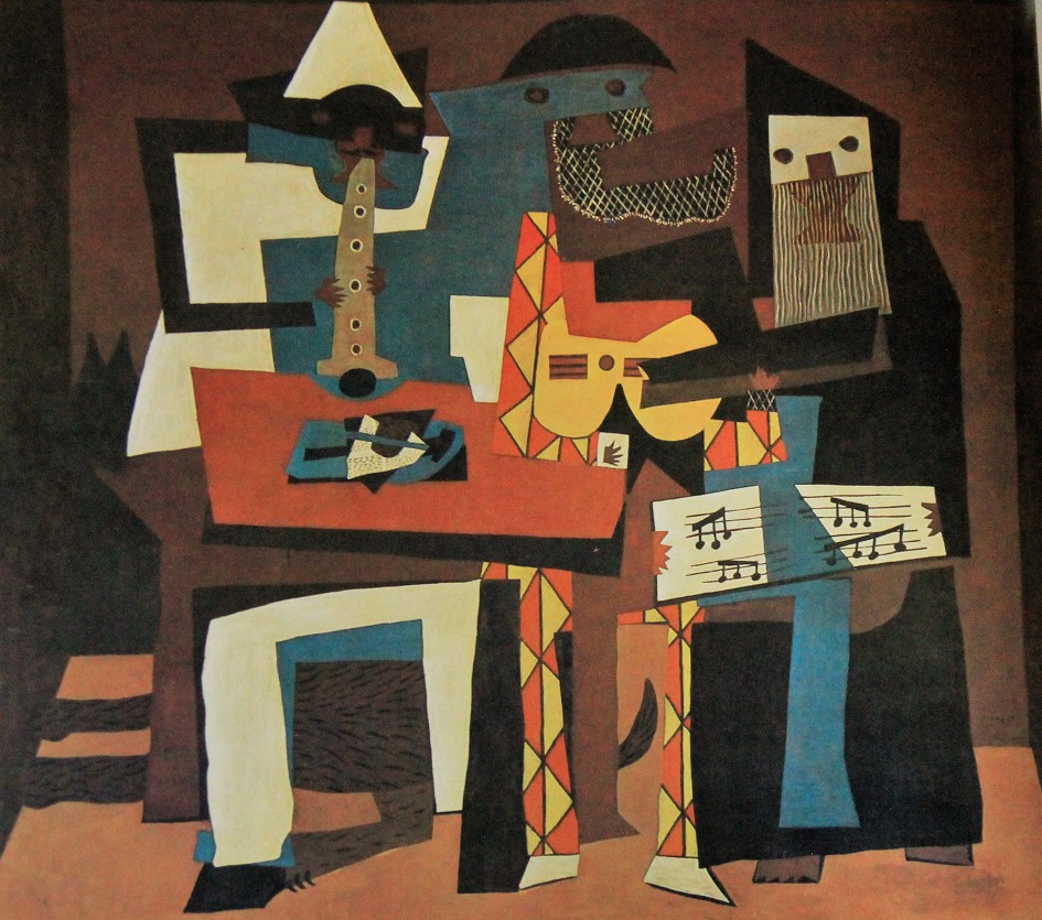 피카소의      " 세 樂士 "      (뉴욕 근대미술관: 1921년) 