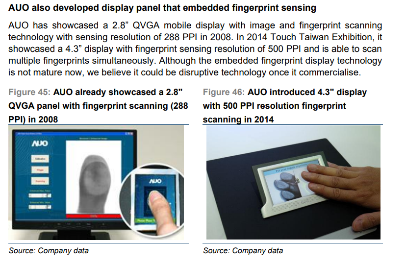 TFT Array를 이용한 지문센서 