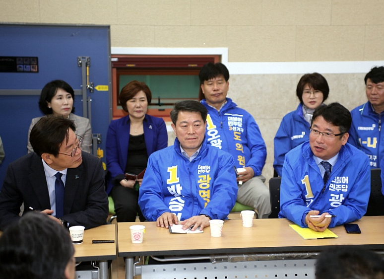 김경표와 이재명! 경기도지사 후보의 광명 방문! - "꼭 당선되서 함께 멋진 광명, 경기를 만들자" ﻿